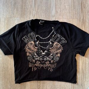 Windsor Black Graphic Crop Top